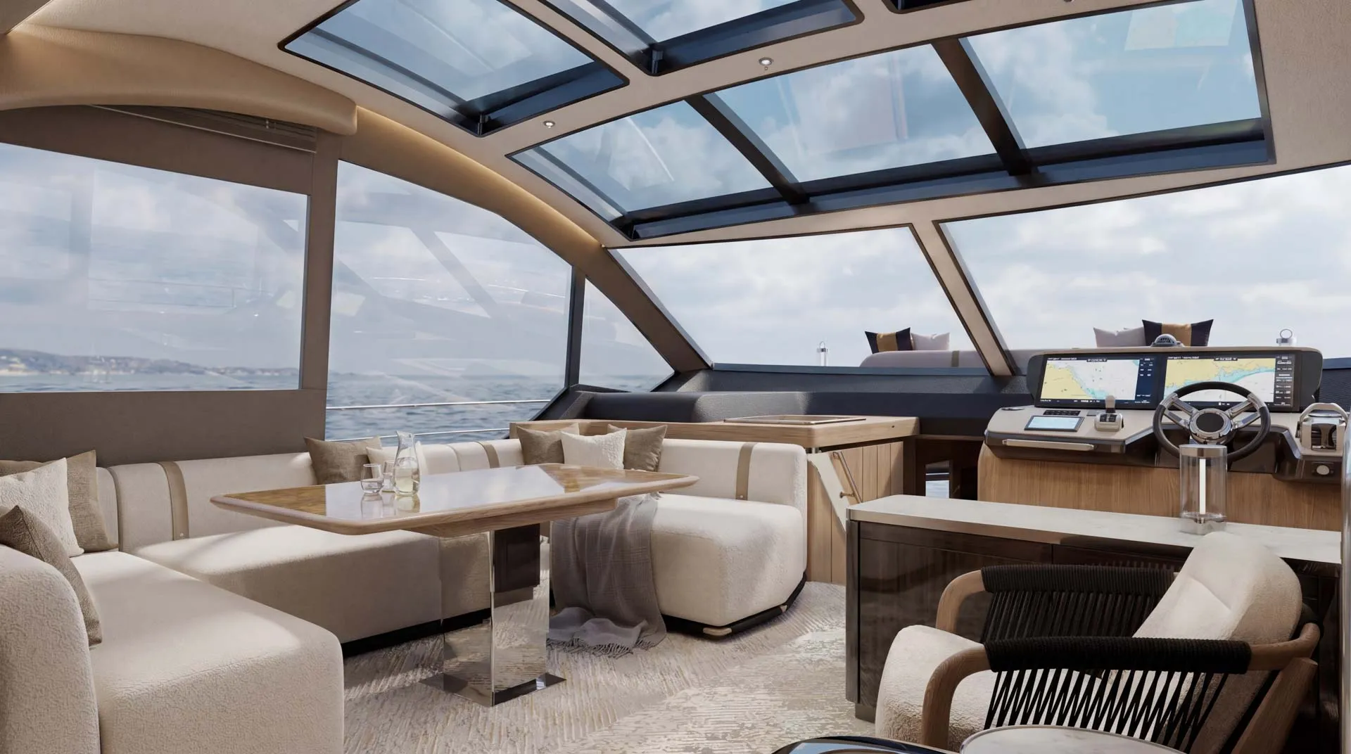 Galeon 700 SKY helm station